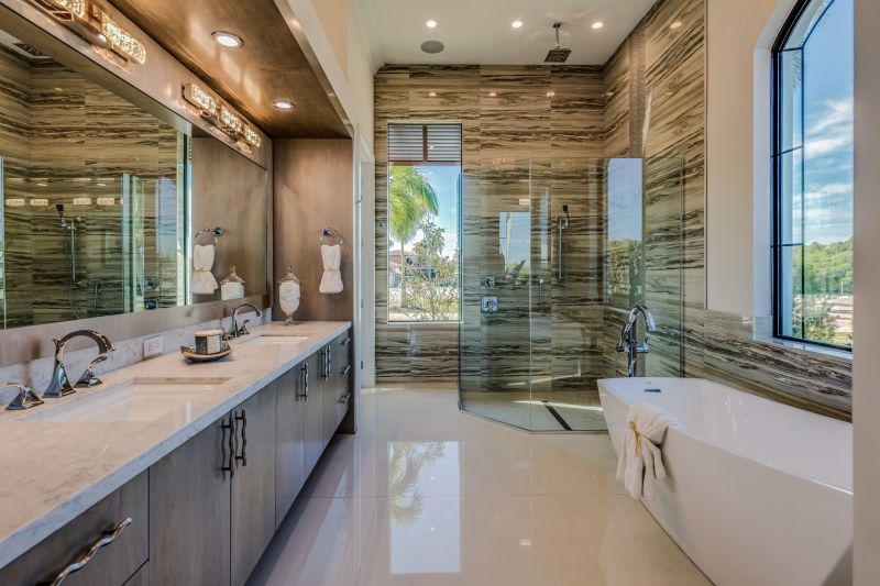 Wide View of a Modern Bathroom